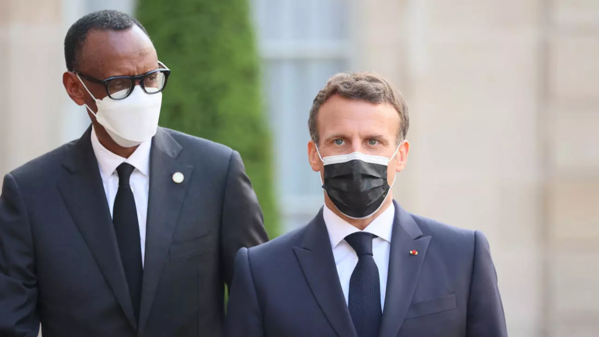 President Macron and President Kagame in Elysée Palace on 17 May 2021
